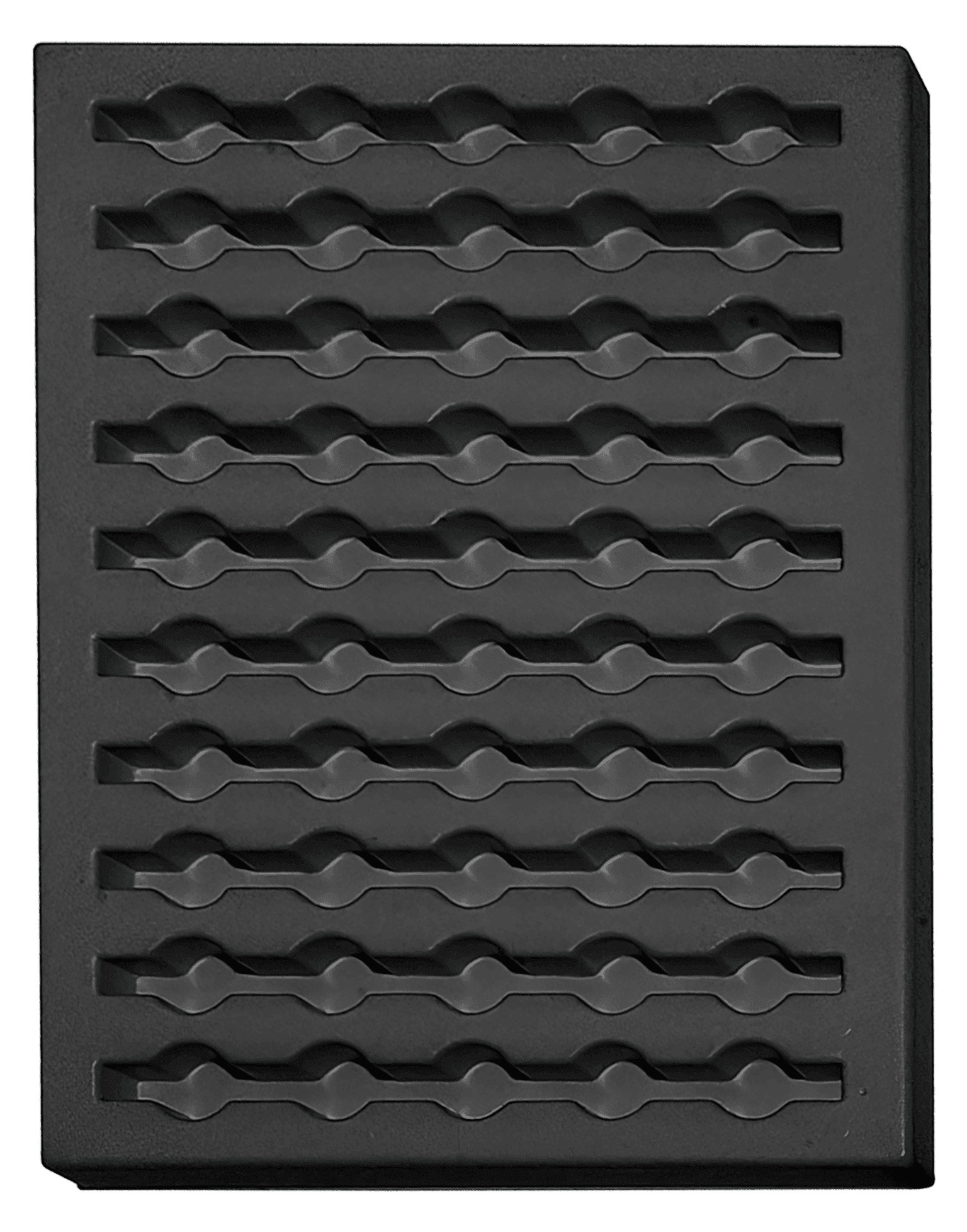 ESD-Tiefzieheinlage schwarz, 50 Nester rund, PS