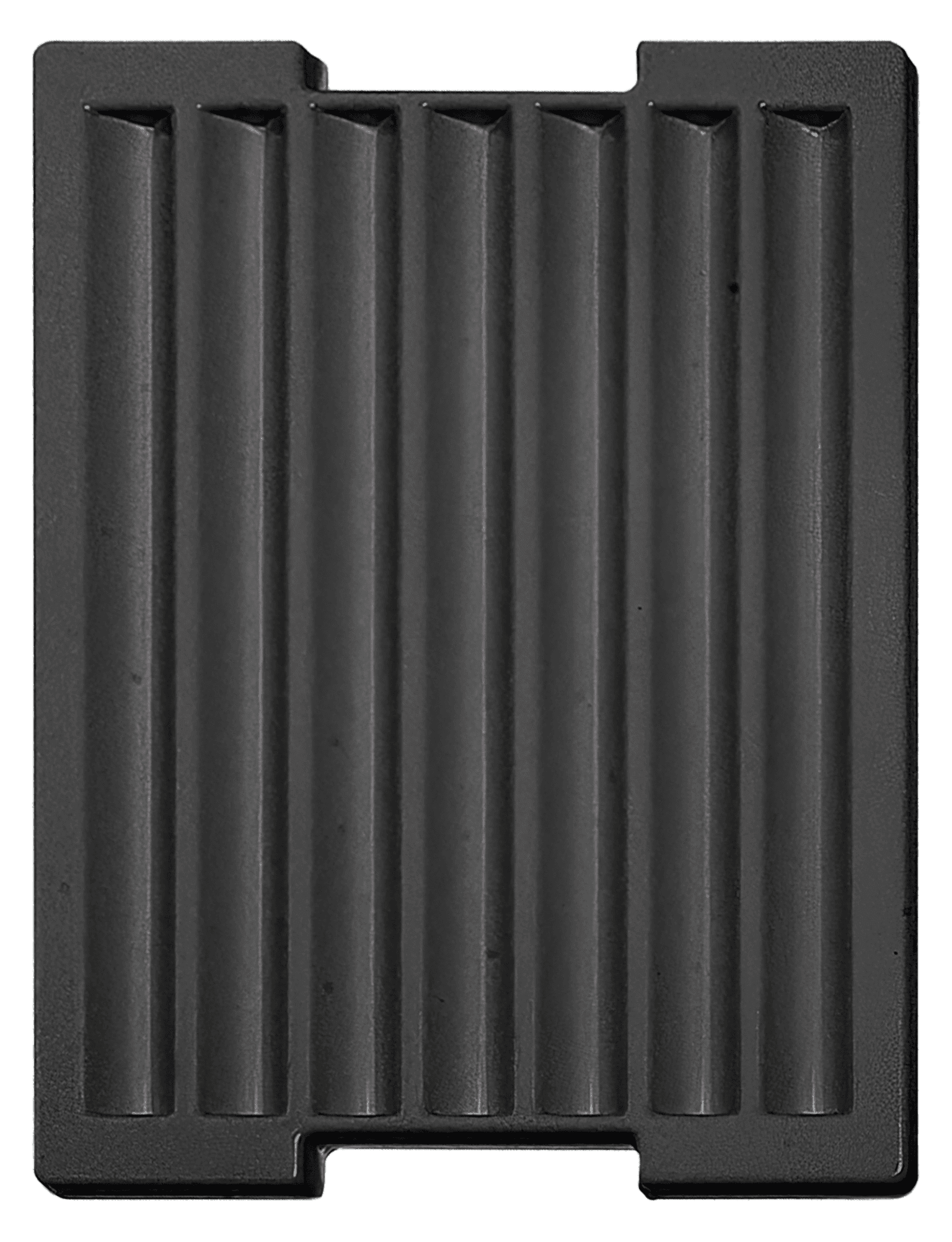ESD-Tiefzieheinlage schwarz, 7 Rillen, PS