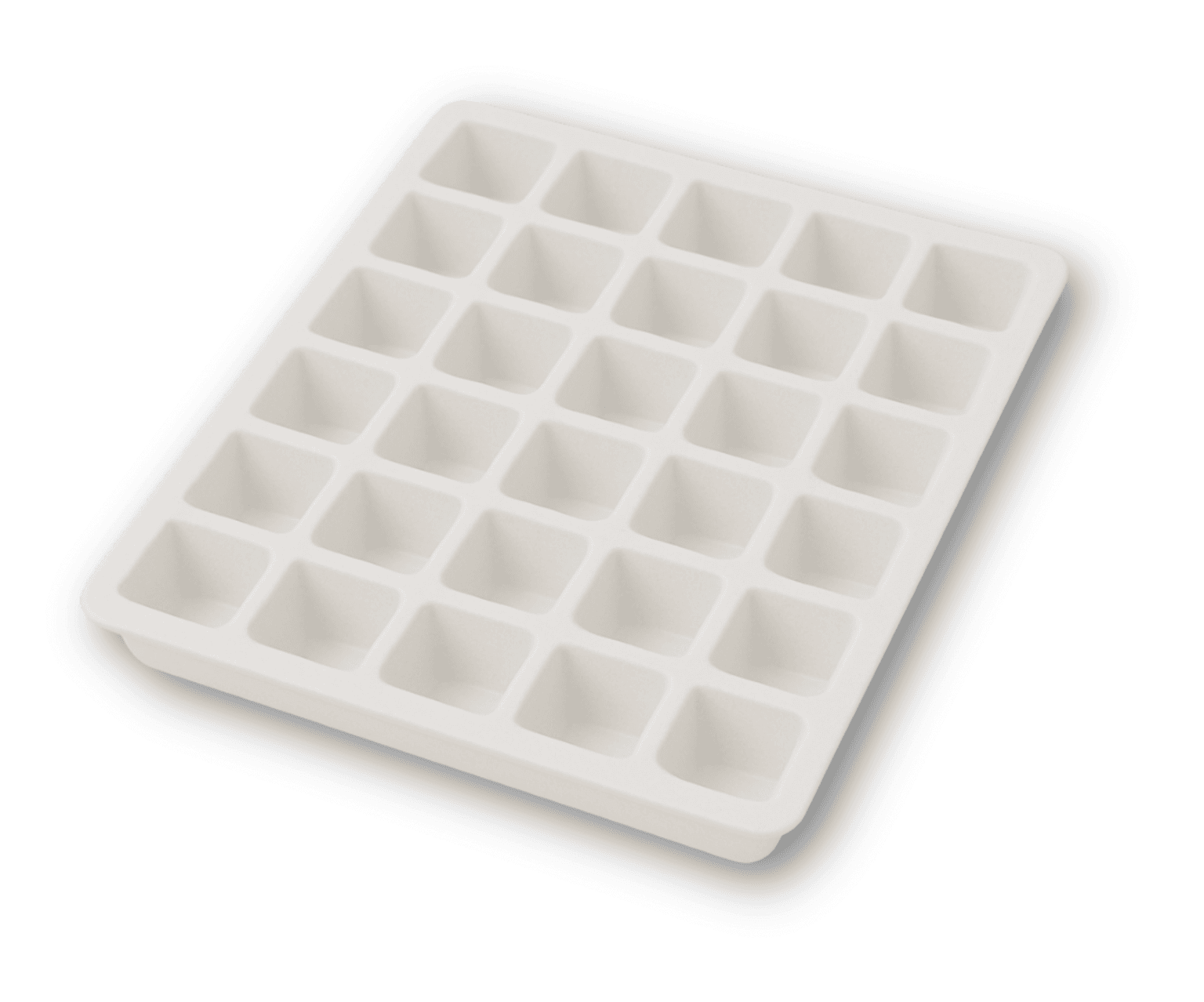 Papierspritzguss Inlay mit eckigen Nestern