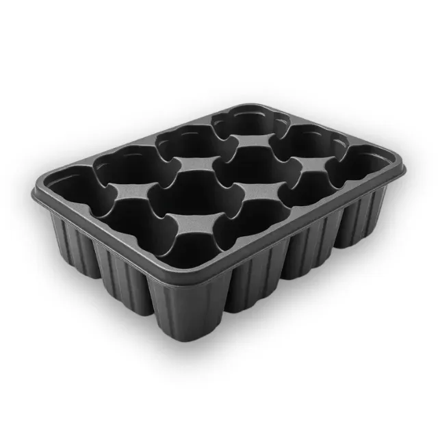 Pflanzentray in schwarz