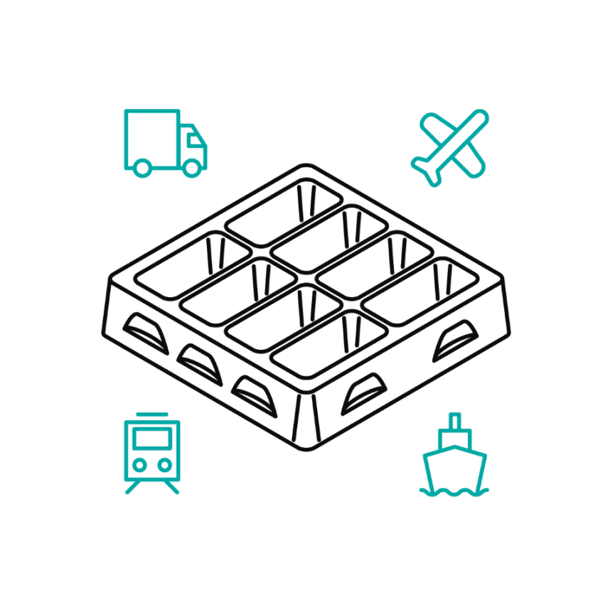 Tray Verpackung für Transport